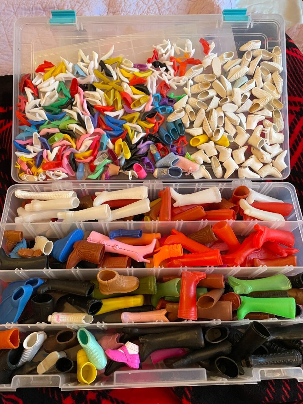 Large Lot of Vintage Barbie and Other Doll Shoes and Boots - Singles and Pairs